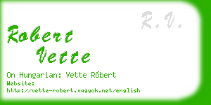 robert vette business card
